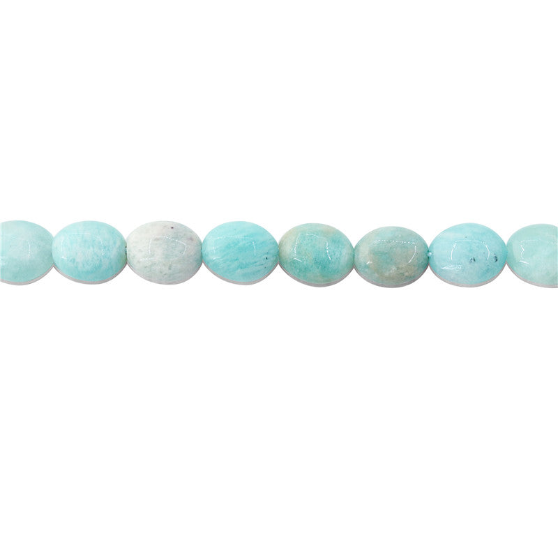 Perles Amazonite naturelles ovales sur fil 8x10mm trou 1mm environ 40pcs 39cm