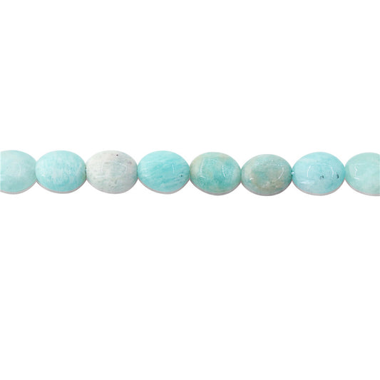 Natural Amazonite Beads Oval 8x10mm Hole 1mm about 40pcs 39cm strand