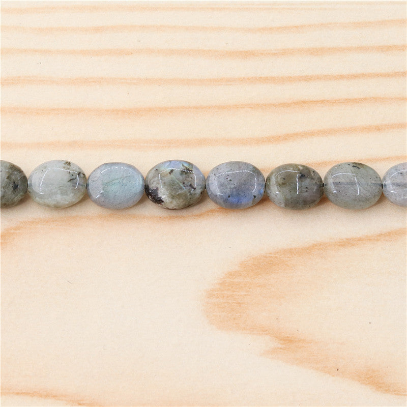 Perles Labradorite naturelle Ovale 8x10mm trou 1mm environ 40pcs 39cm sur fil