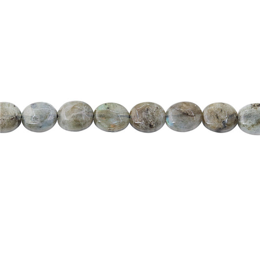 Perline di Labradorite Naturale Ovale 8x10mm Foro 1mm circa 40pz filo da 39cm