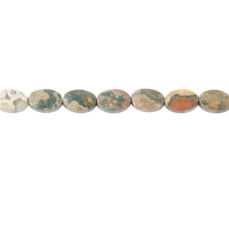 Natural Rhyolite Jasper Beads Oval Faceted 8x12mm Hole 1mm about 33pcs 39cm strand