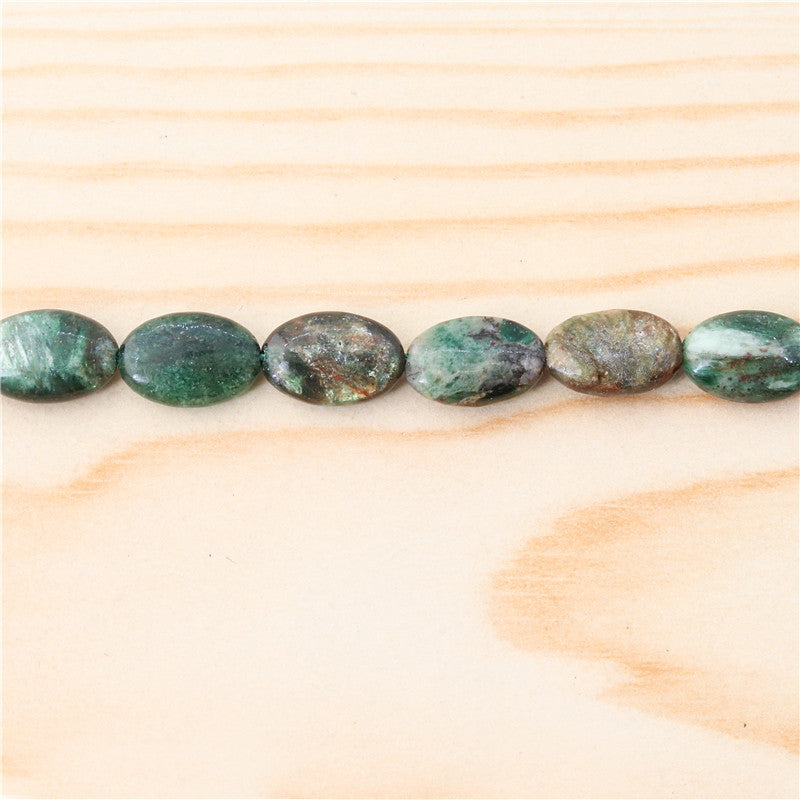 Natural Emerald Green  Beads Oval 8x12mm Hole 1mm about 33pcs 39cm strand