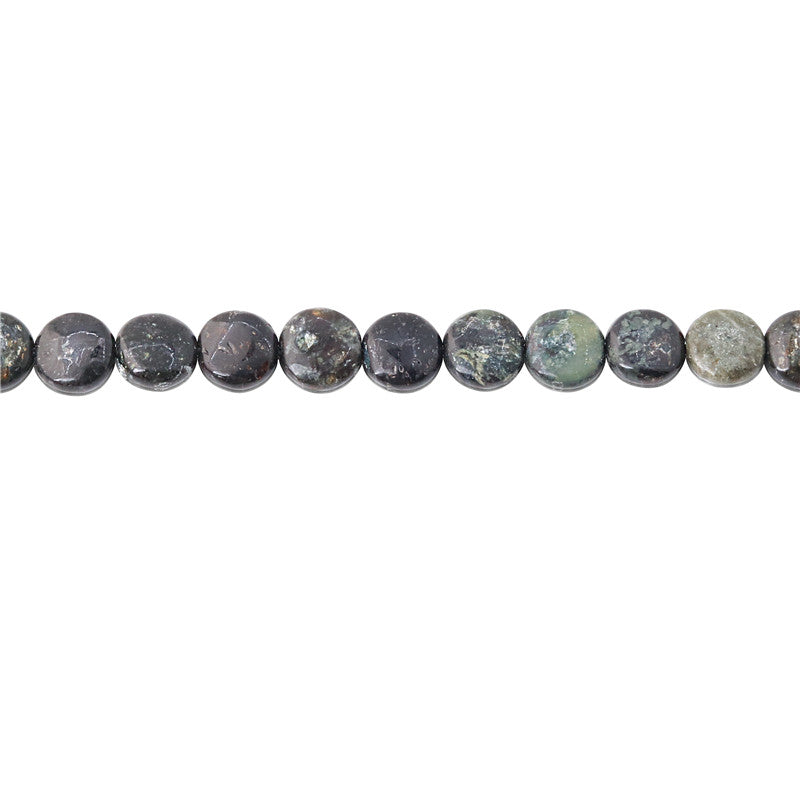 Natural Phlogopite Beads Flat Round 8mm Hole 1mm about 49pcs 39cm strand