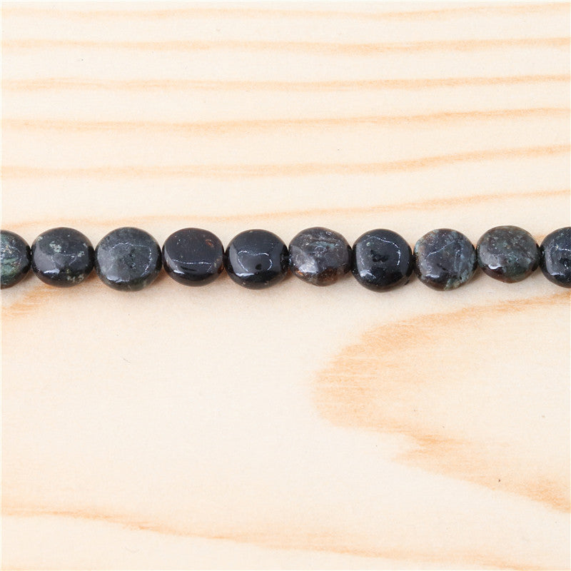 Natural Phlogopite Beads Flat Round 8mm Hole 1mm about 49pcs 39cm strand