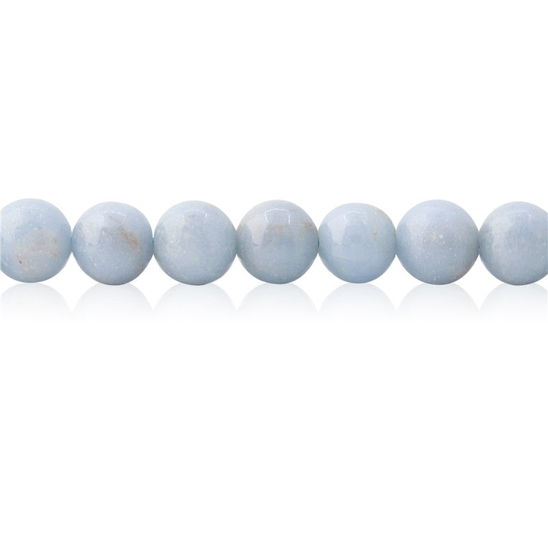 Natural Blue Angelite Beads Round 8mm Hole 1mm about 50pcs 39cm strand