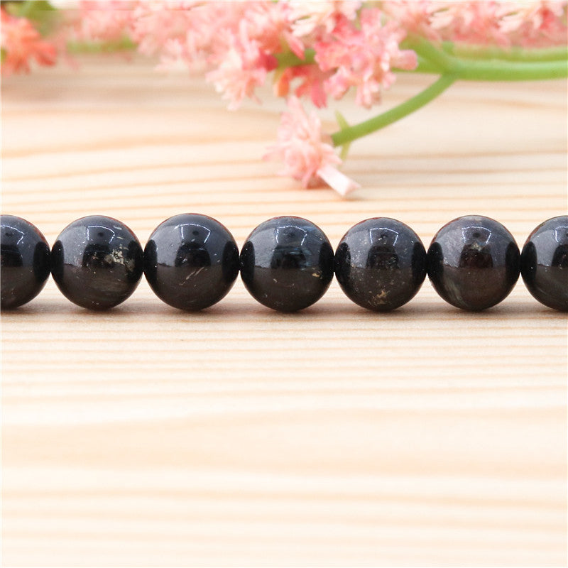 Natural Astropyllite Beads Round 8mm Hole 1mm about 50pcs 39cm strand