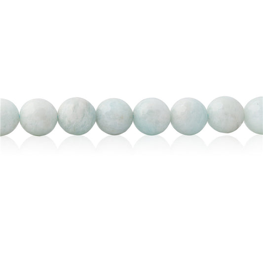 Perles Amazonite naturelle ronde facette 8mm trou 1mm environ 49pcs 39cm sur fil