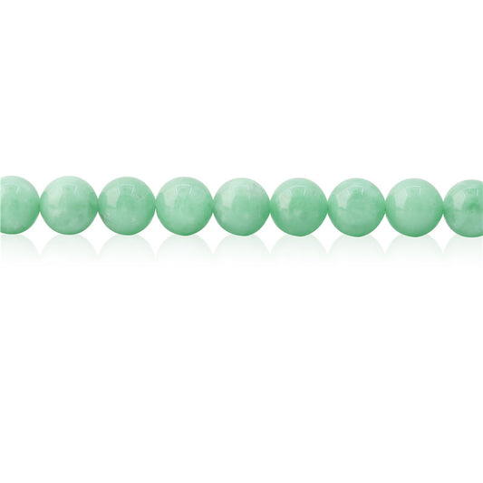 Natural Green Angel Beads Round 8mm Hole 1mm about 50pcs 39cm strand