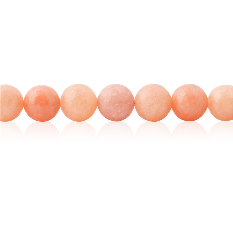 Natural Peach Calcite A Beads Round 8mm Hole 1mm about 50pcs 39cm strand