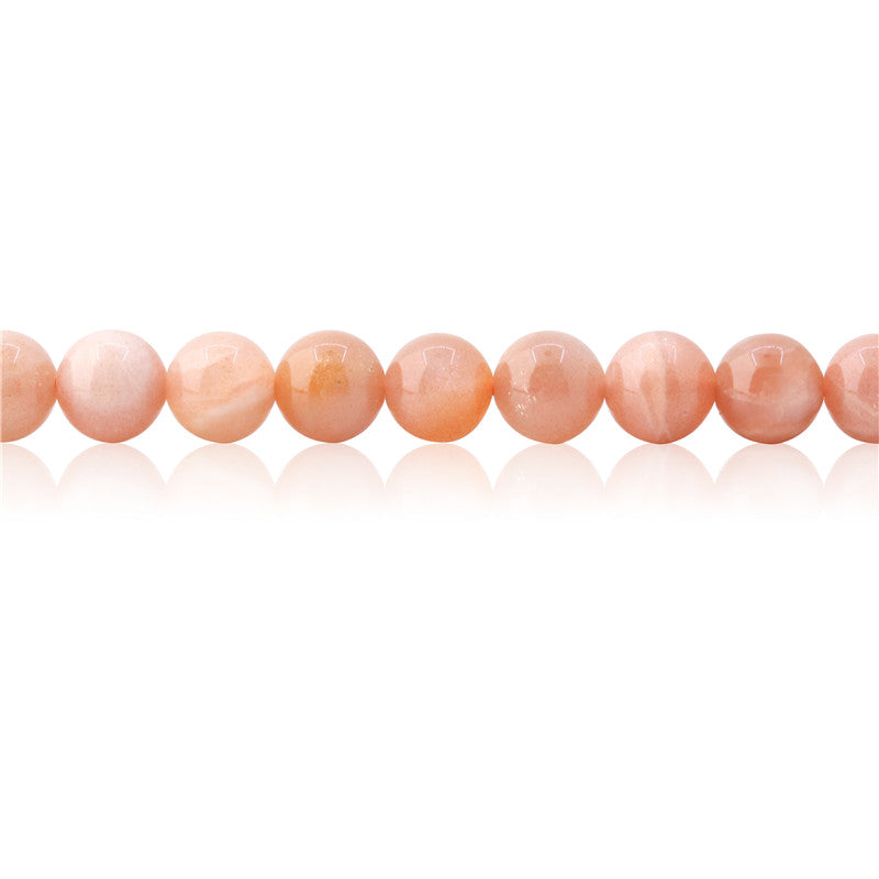 Natural Orange Moonstone Beads Round 8mm Hole 1mm about 50pcs 39cm strand