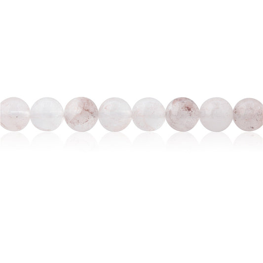 Natural Pink Crystal Beads Round 8mm Hole 1mm about 50pcs 39cm strand