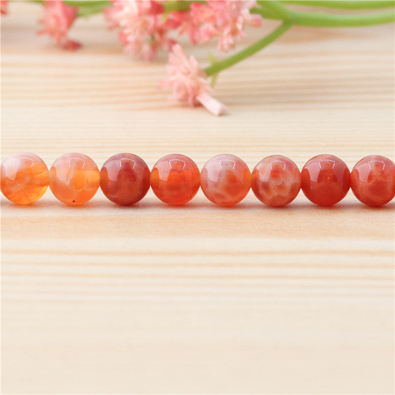 Natural Fire Agate Beads Round 8mm Hole 1mm about 50pcs 39cm strand