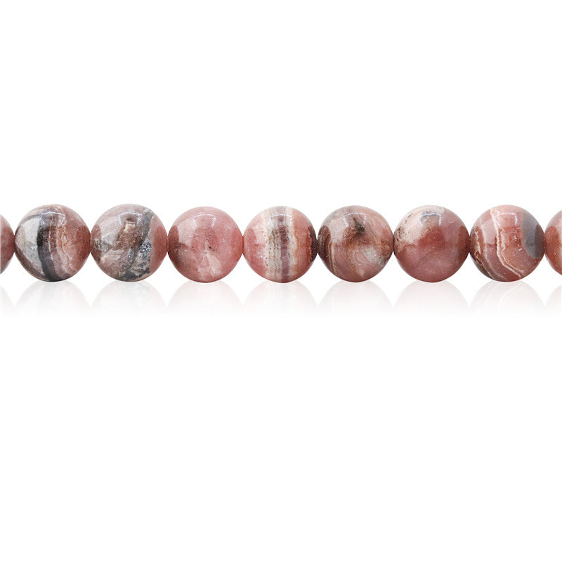 Natural Rhodochrosite Beads Round 8mm Hole 1mm about 50pcs 39cm strand