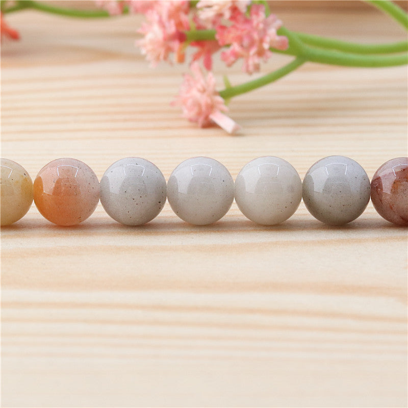 Perles de Jade Sable Doré Naturel Rondes 8mm Trou 1mm Environ 50pcs Fil de 39cm