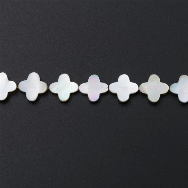 Natural Gray Shell Mother Of Pearl Beads Flat Flower Shape 12mm Hole 1mm about 33pcs 39cm strand