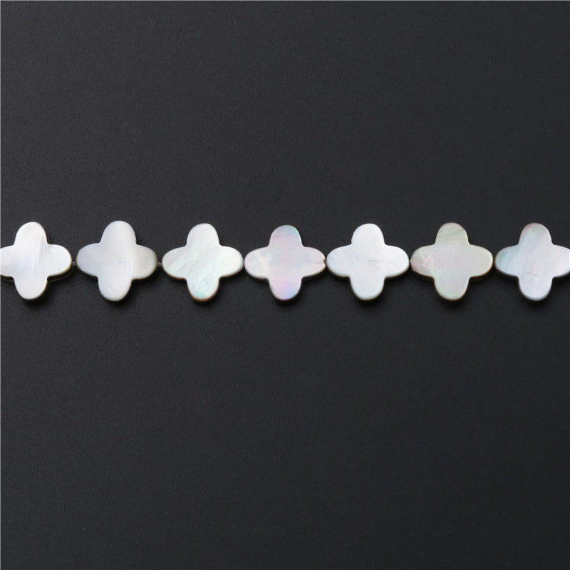 Natural Gray Shell Mother Of Pearl Beads Flat Flower Shape 14mm Hole 1mm about 28pcs 39cm strand