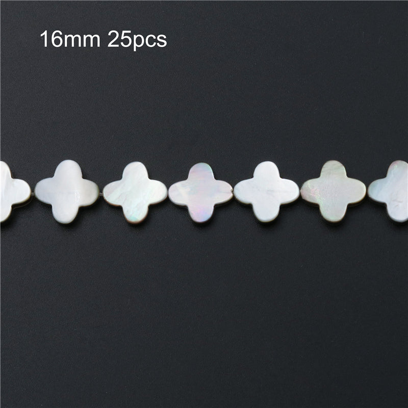 Natural Gray Shell Mother Of Pearl Beads Flat Flower Shape 16mm Hole 1mm about 25pcs 39cm strand