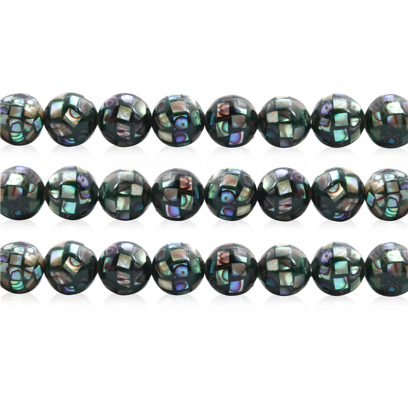 Contas de concha de abalone natural redondas 16mm furo 1mm cerca de 25pcs 39cm fio