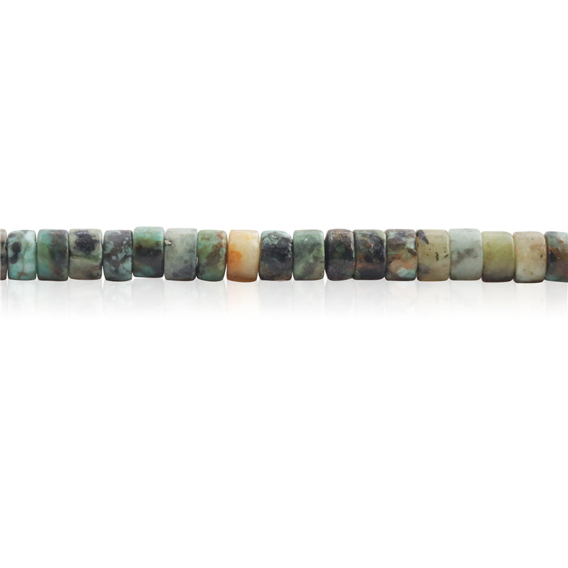 Perles Turquoises Africaines Naturelles Heishi 2x4mm Trou 1mm Environ 169pcs Fil de 39cm