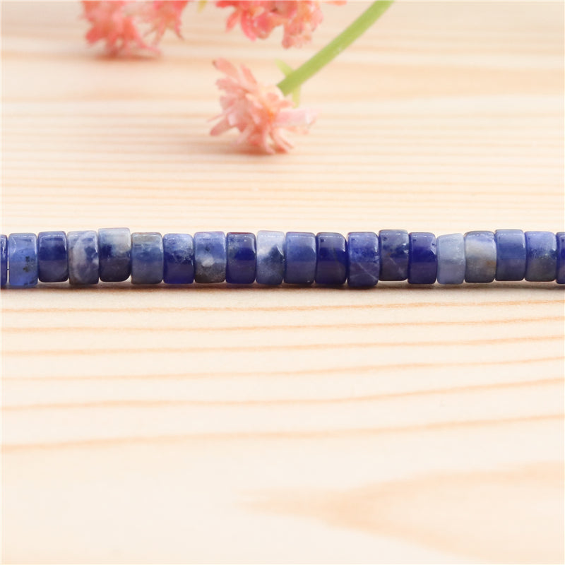 Natural Sodalite Beads Heishi 2x4mm Hole 1mm about 169pcs 39cm strand