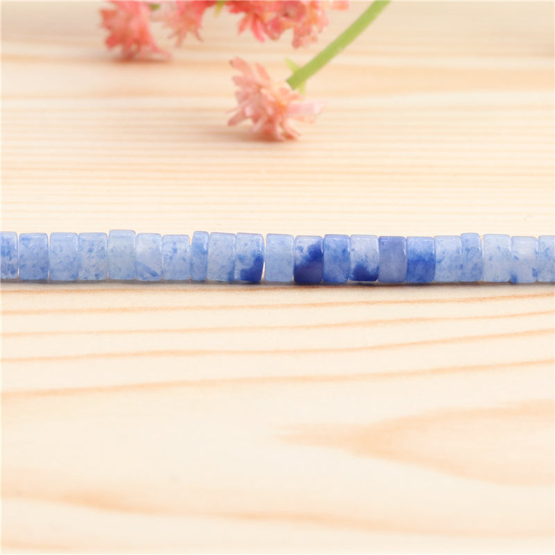 Perline di avventurina blu naturale Heishi 2x4 mm Foro 1 mm circa 169 pezzi filo da 39 cm