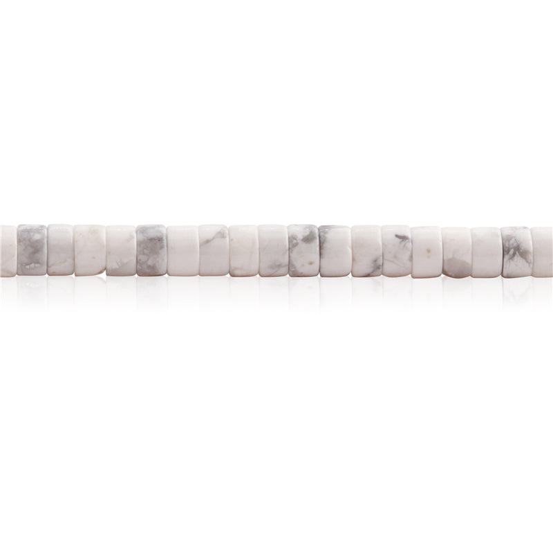 Perles Howlite naturelle Heishi 2x4mm trou 1mm environ 169pcs sur fil 39cm