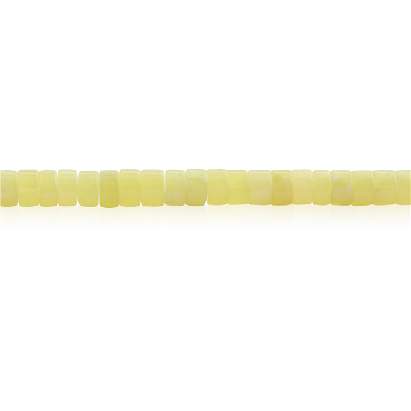 Natürliche Zitronen-Jade-Perlen Heishi, 2 x 4 mm, Loch 1 mm, ca. 169 Stück, 39 cm Strang