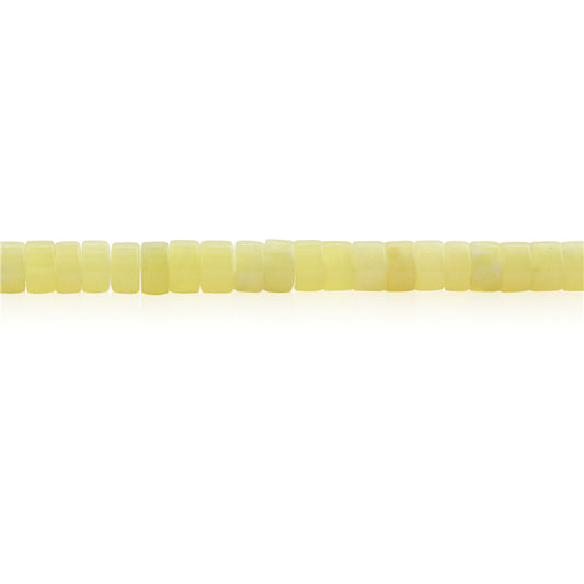 Perles de jade citron naturel Heishi 2x4mm trou 1mm environ 169pcs sur fil 39cm