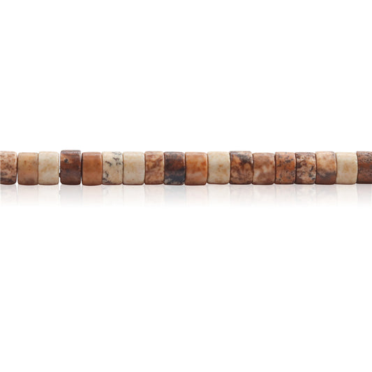 Natural Picture Jasper Beads Heishi 2x4mm Hole 1mm about 169pcs 39cm strand