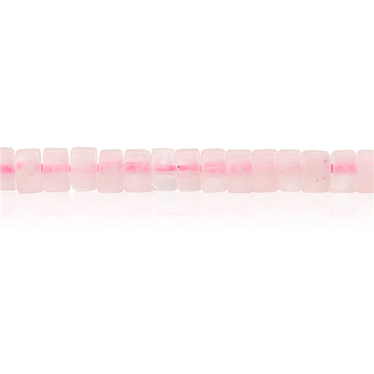 Perline di quarzo rosa naturale Heishi 2x4mm Foro 1 mm circa 169 pezzi filo da 39 cm