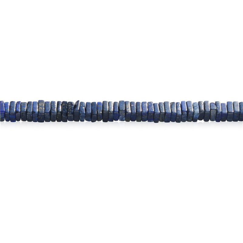 Perles Lapis Lazuli naturel tranche carrée entretoise 3x8mm trou 1.2mm environ 123 pièces fil de 39cm