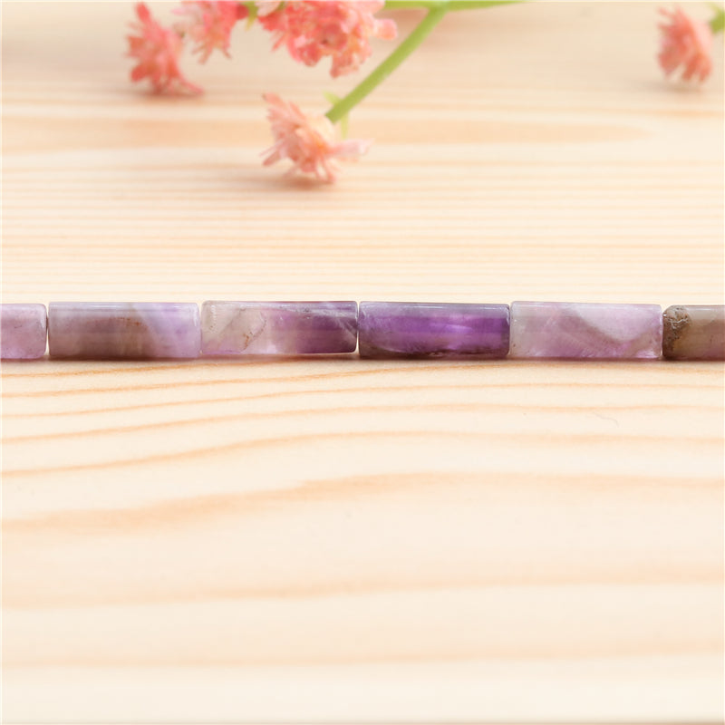 Natural Amethyst Beads Tube 4x13mm Hole 1mm about 29pcs 39cm strand