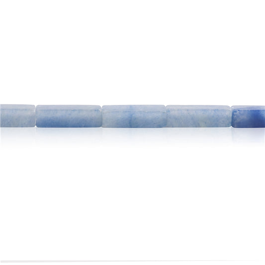 Natürliche blaue Aventurinperlen, rechteckig, 4 x 13 mm, Loch 0,8 mm, ca. 29 Stück, 39 cm Strang