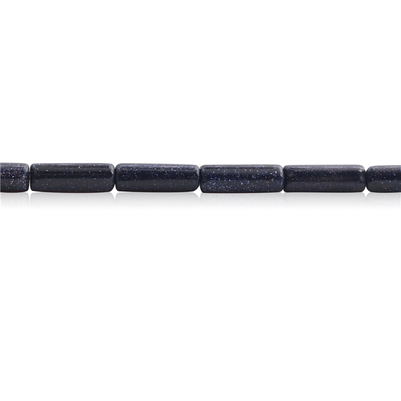 ナチュラルブルーサンドストーンビーズ チューブ 4x13mm 穴長さ 1mm 約29個 39cm ストランド