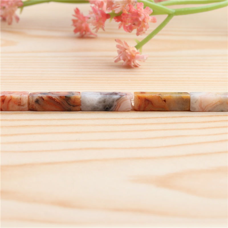 Natural Crazy Agate Beads Rectangle 4x13mm Hole 0.8mm about 29pcs 39cm strand