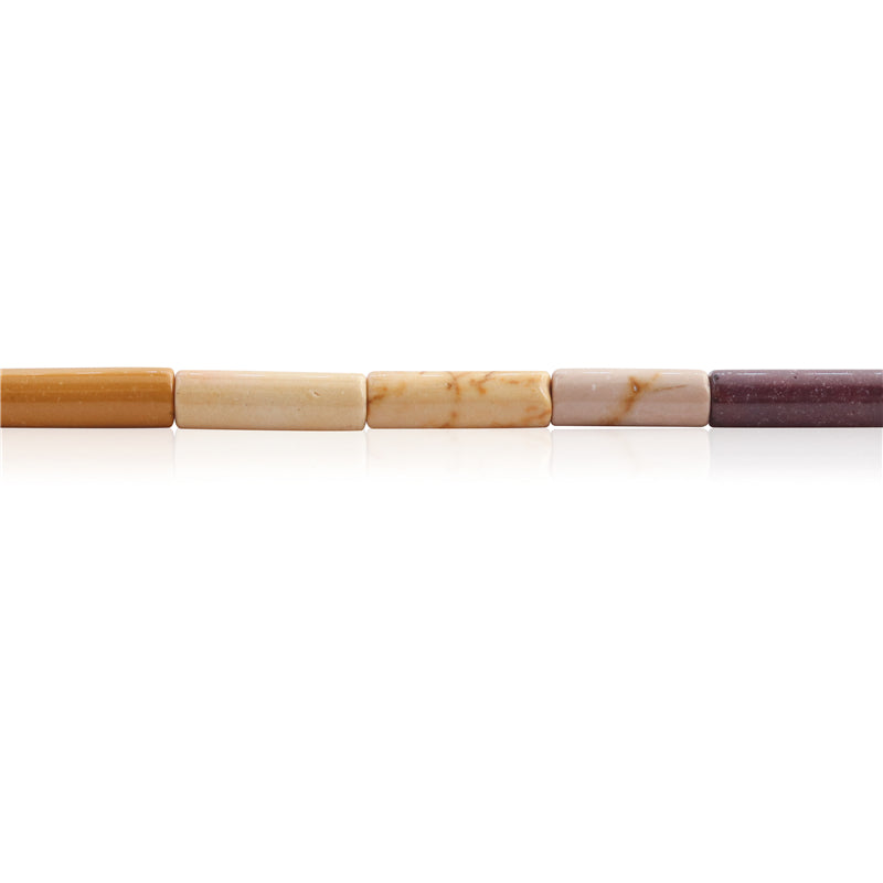 Perline di mookaite naturale Tubo 4x13 mm Foro 1 mm circa 29 pezzi di filo da 39 cm