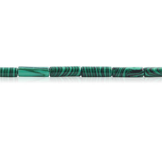 Tubo di perline di malachite 4x13 mm Foro 1 mm circa 29 pezzi di filo da 39 cm