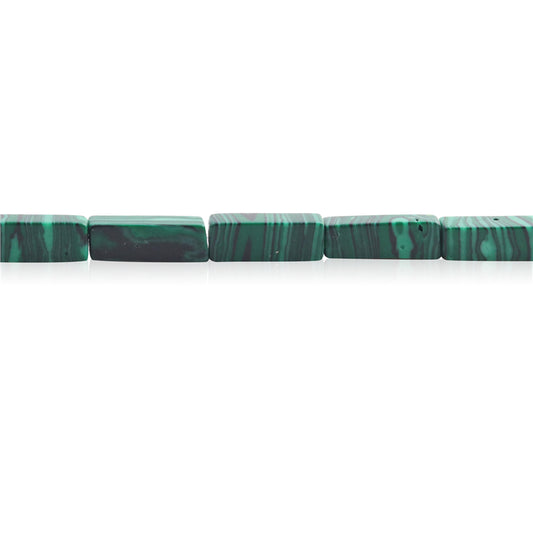 Malachite Beads Rectangle 4x13mm Hole 0.8mm about 29pcs 39cm strand