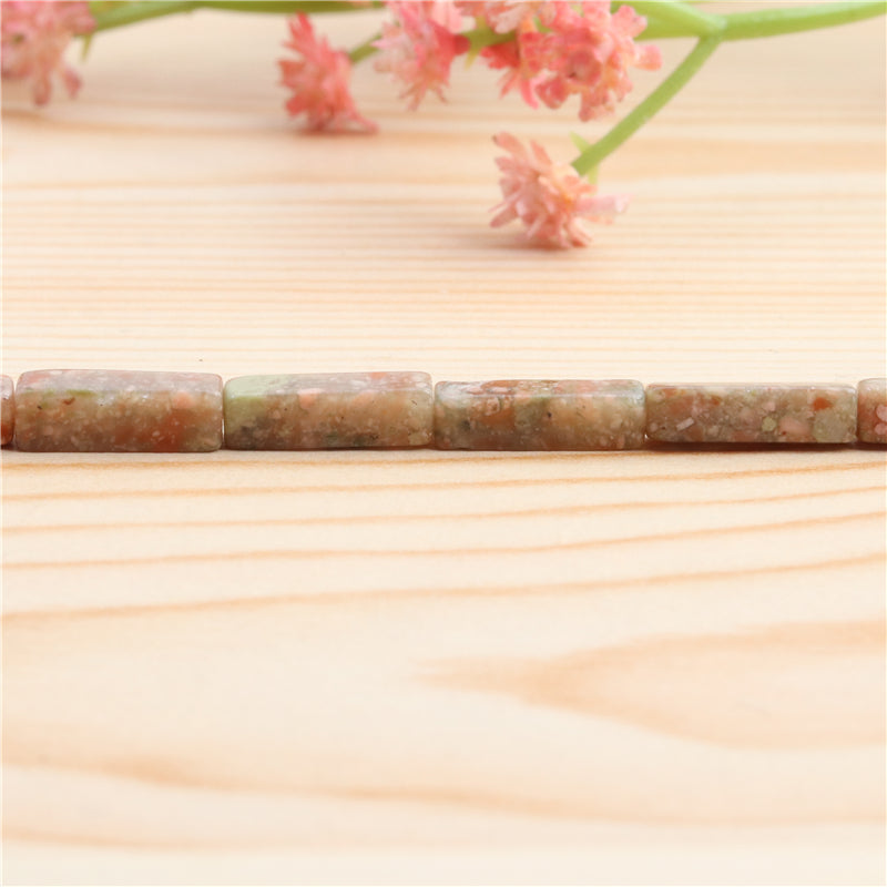 Natural Plum Blossom Jade Beads Rectangle 4x13mm Hole 0.8mm about 29pcs 39cm strand