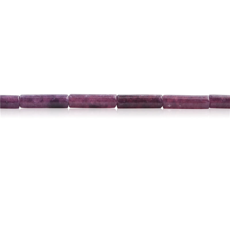 Perline di giada sugilite viola naturale tubo 4x13mm foro 1 mm circa 29 pezzi filo da 39 cm