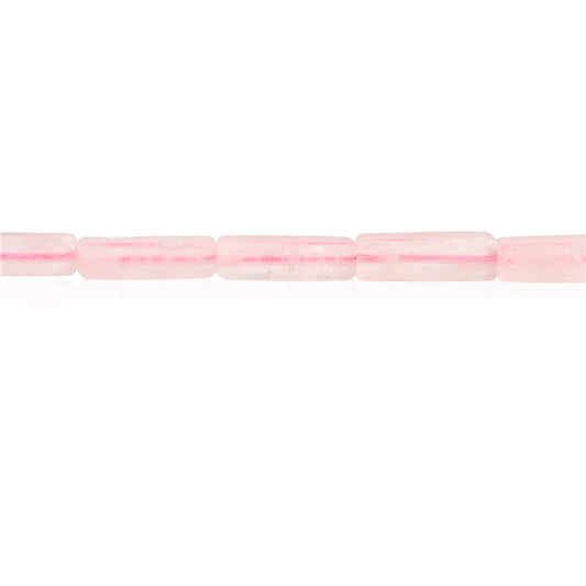 Perline di quarzo rosa naturale rettangolo 4x13 mm foro 0,8 mm circa 29 pezzi di filo da 39 cm