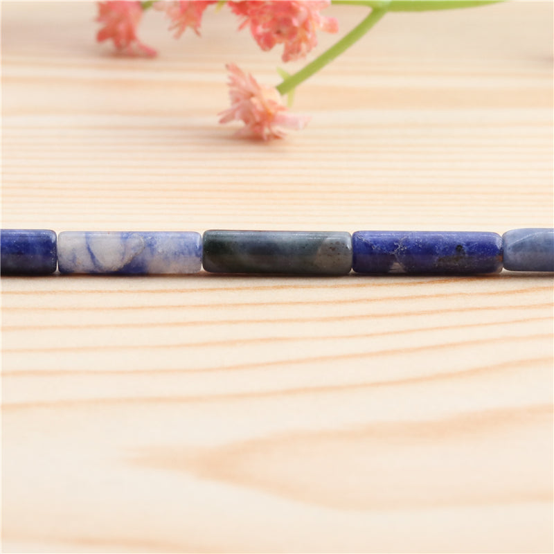 Natural Sodalite Beads Tube 4x13mm Hole 1mm about 29pcs 39cm strand