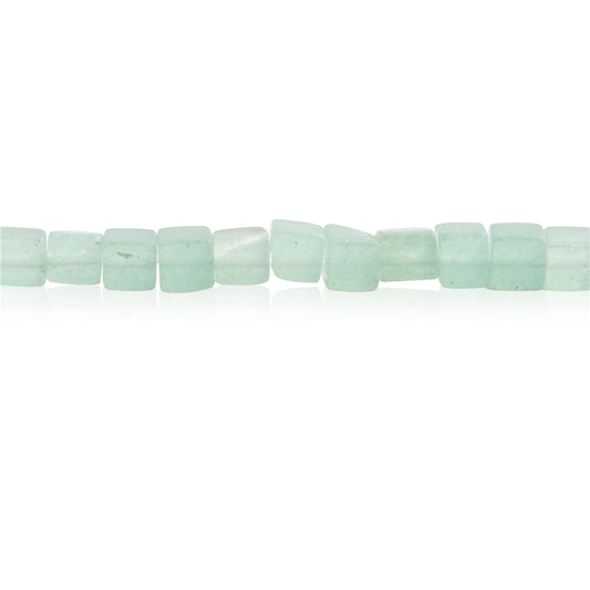 Natural Green Aventurine Beads Cube 4mm Hole 0.8mm about 90pcs 39cm strand