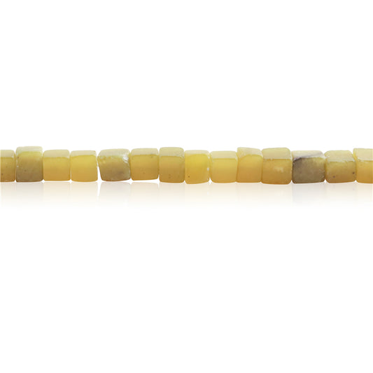 Natural Korean Jade Beads Cube 4mm Hole 0.8mm about 90pcs 39cm strand