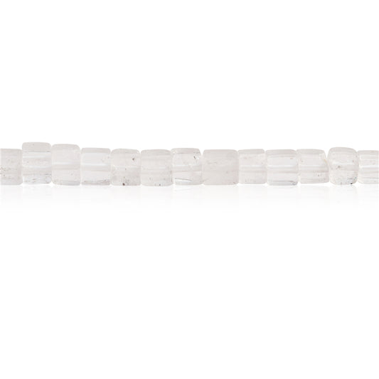 Natural Rock Crystal Beads Cube 4mm Hole 0.8mm about 90pcs 39cm strand