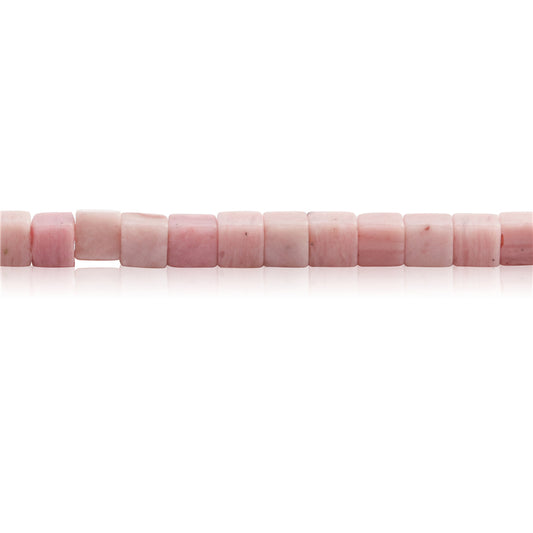 Perles Rhodochrosite naturelles Cube 4mm trou 0.8mm environ 90pcs 39cm sur fil