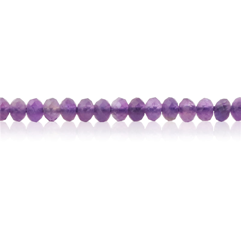 Natural Amethyst Beads Abacus Faceted 2x3mm Hole 0.6mm about 179pcs 39cm strand