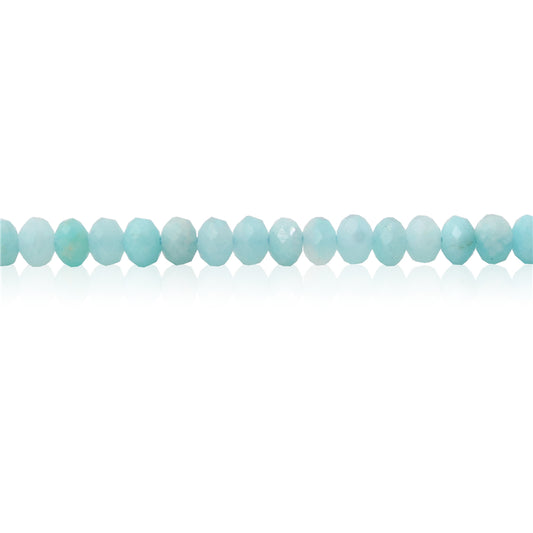 Perles Amazonite naturelle Boulier facette 2x3mm trou 0.6mm environ 179pcs 39cm sur fil