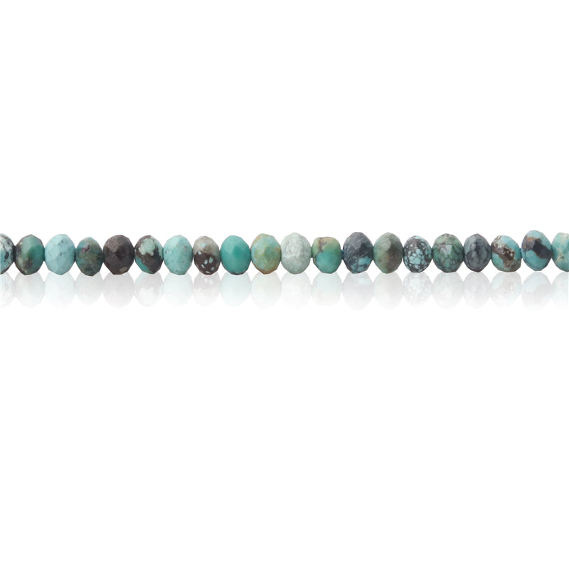 Natural Africa Turquoise Beads Abacus Faceted 3x4mm Hole 0.6mm about 136pcs 39cm strand