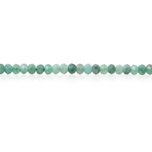 Natural Emerald Beads Abacus Faceted 2x3mm Hole 0.6mm about 179pcs 39cm strand